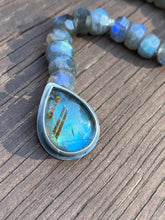 Load image into Gallery viewer, Labradorite & Gold Rutilated Quartz Bracelet