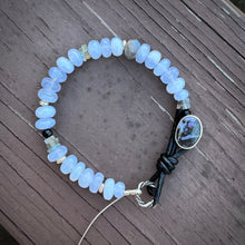 Load image into Gallery viewer, Blue Chalcedony & Australian Opal Bracelet