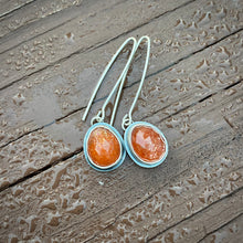 Load image into Gallery viewer, Sunstone Gem Drop Earrings