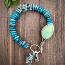 Load image into Gallery viewer, Apatite and Citrine Chrysoprase Bracelet