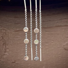 Load image into Gallery viewer, Sterling Silver Sequin Threader earrings