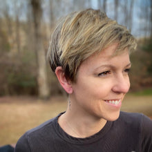 Load image into Gallery viewer, Sterling Silver Sequin Threader earrings