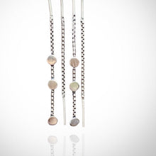 Load image into Gallery viewer, Sterling Silver Sequin Threader earrings