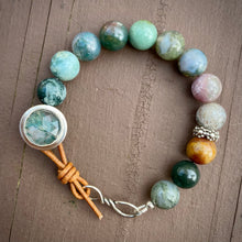 Load image into Gallery viewer, Moss Agate and Fancy Jasper Bracelet