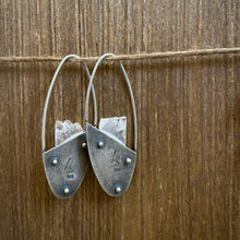 Load image into Gallery viewer, Peach Raw Edge Heavy Gauge Earrings