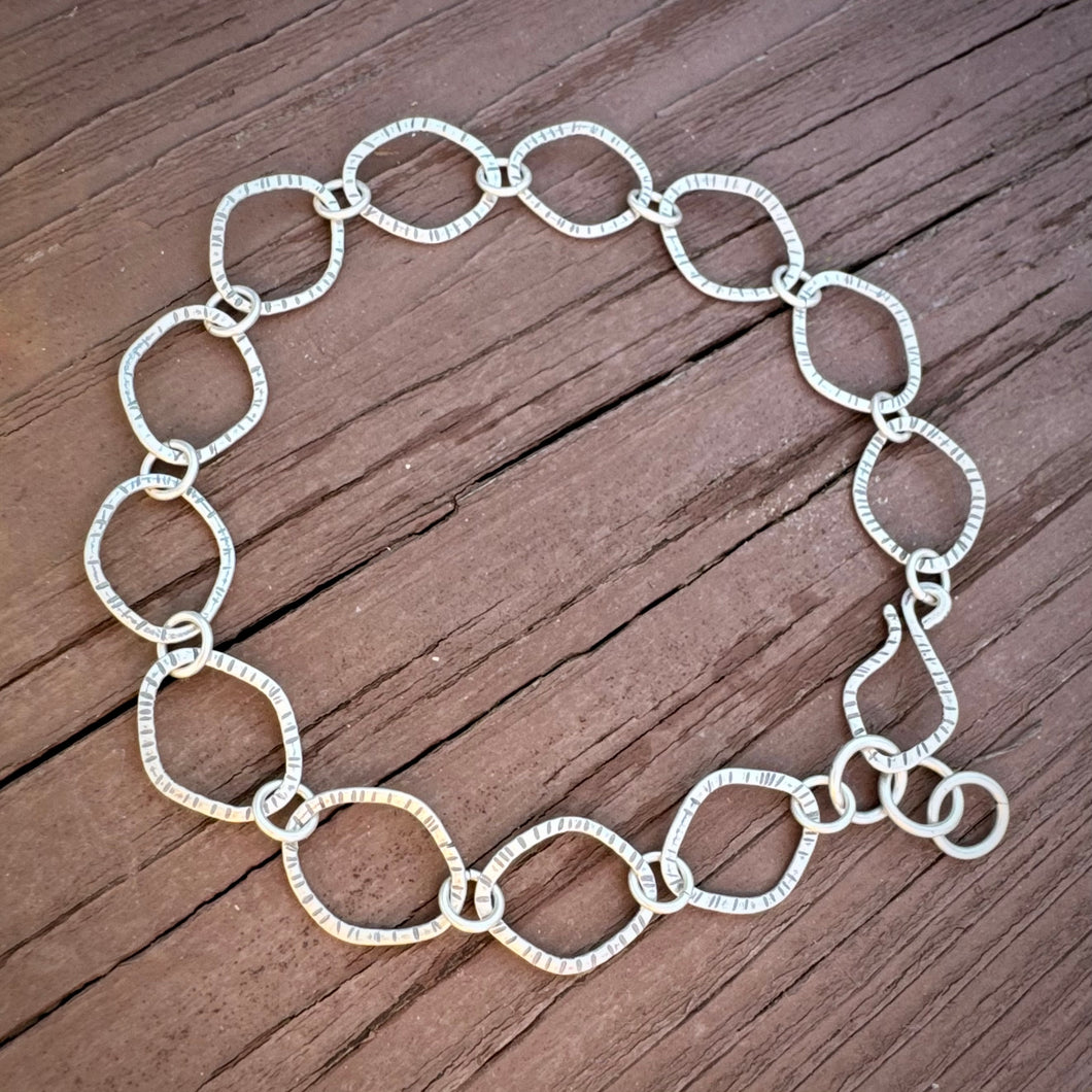 Diamond Link Handmade Chain Bracelet