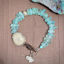 Load image into Gallery viewer, Sea Glass Sand Dollar Bracelet
