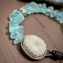 Load image into Gallery viewer, Sea Glass Sand Dollar Bracelet
