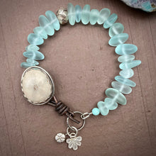 Load image into Gallery viewer, Sea Glass Sand Dollar Bracelet
